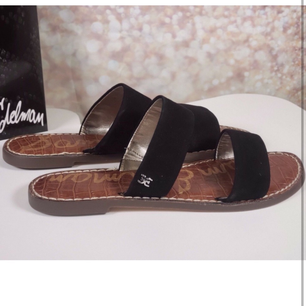 Sam Edelman - Double Strap Slide Sandals - Gala - Black